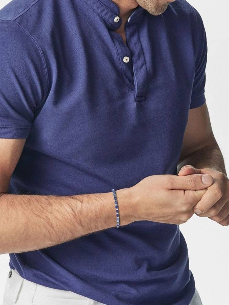 Pulsera de cuentas de cristal para hombre GAVU 4mm miniatura 7
