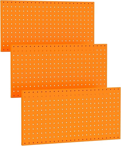 TORACK 3 paneles de metal para pared, garaje, herramientas utilitarias, sistema de almacenamiento de tablero de clavijas para banco de trabajo,