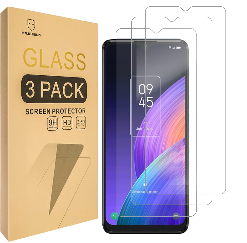 Mr.Shield Screen Protector compatible with TCL 30 XL/TCL 30XL [Tempered Glass] [3-PACK] [Japan Glass with 9H Hardness]