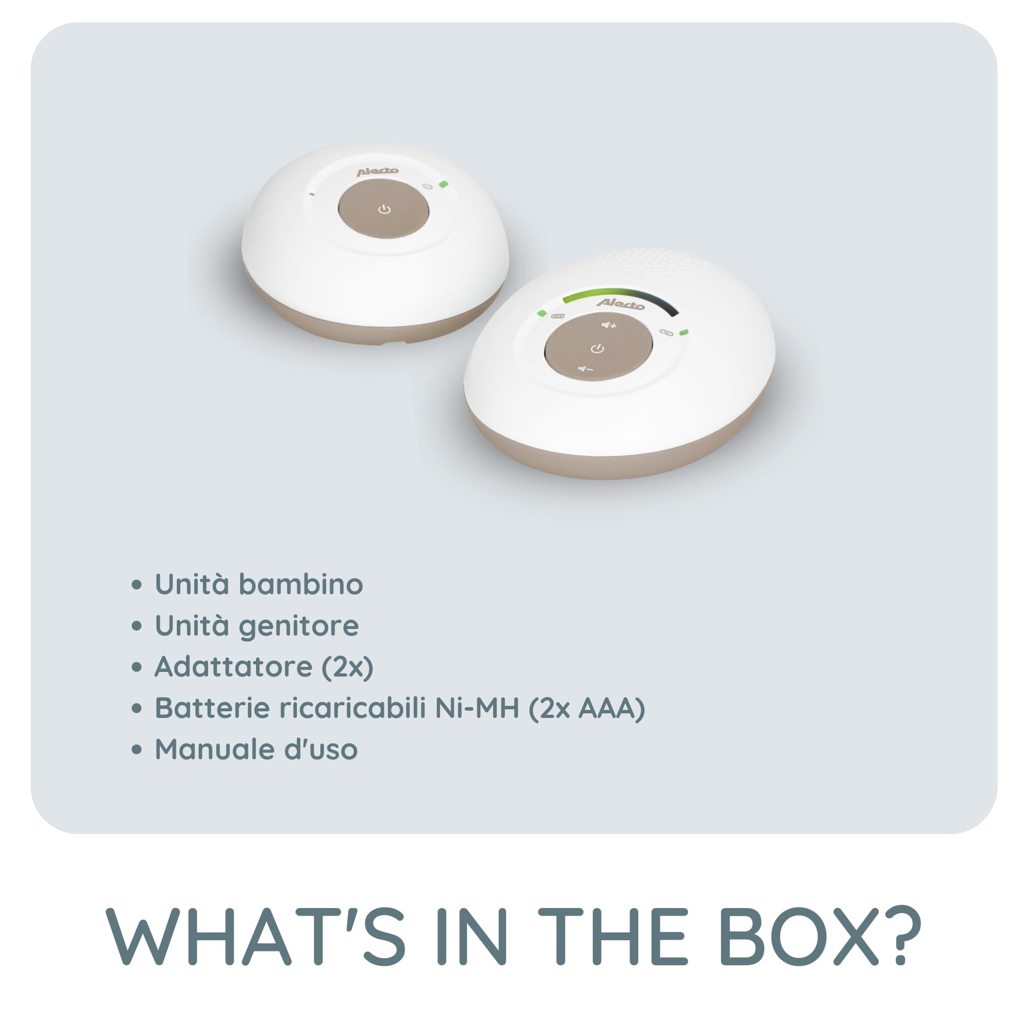 Alecto DBX110BE - Full Eco DECT Babyfoon - Wit/Beige