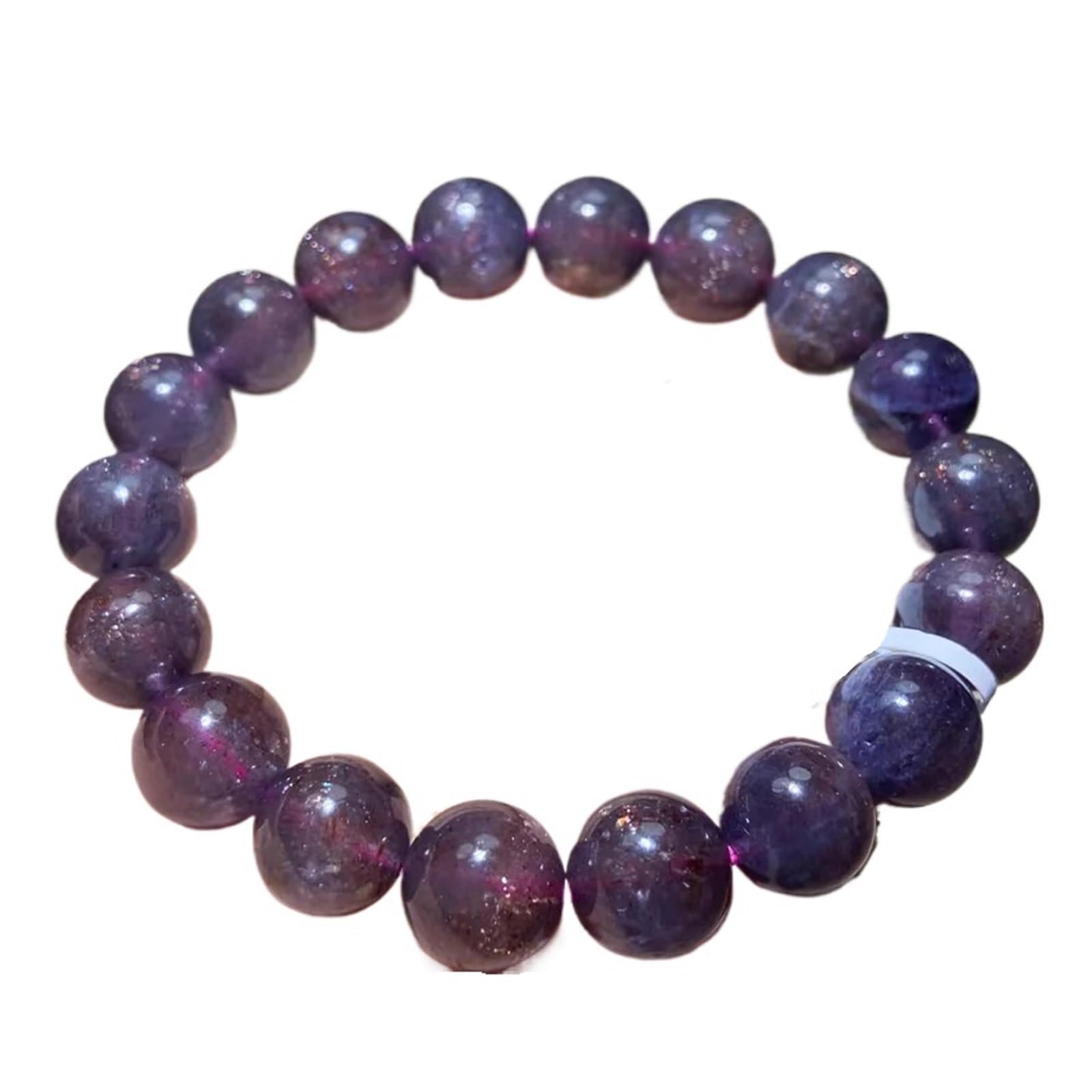 Generico Bracciale elasticizzato blu sangue naturale stella luce trasparente perline rotonde gioielli donna uomo AAAAA