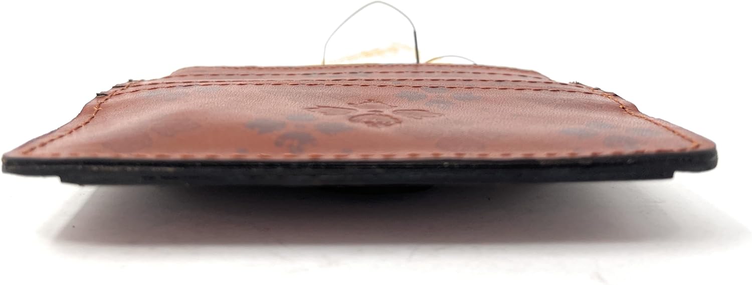 Patricia Nash Leather Cassis ID Card Case Wallet, Tan Signature Print
