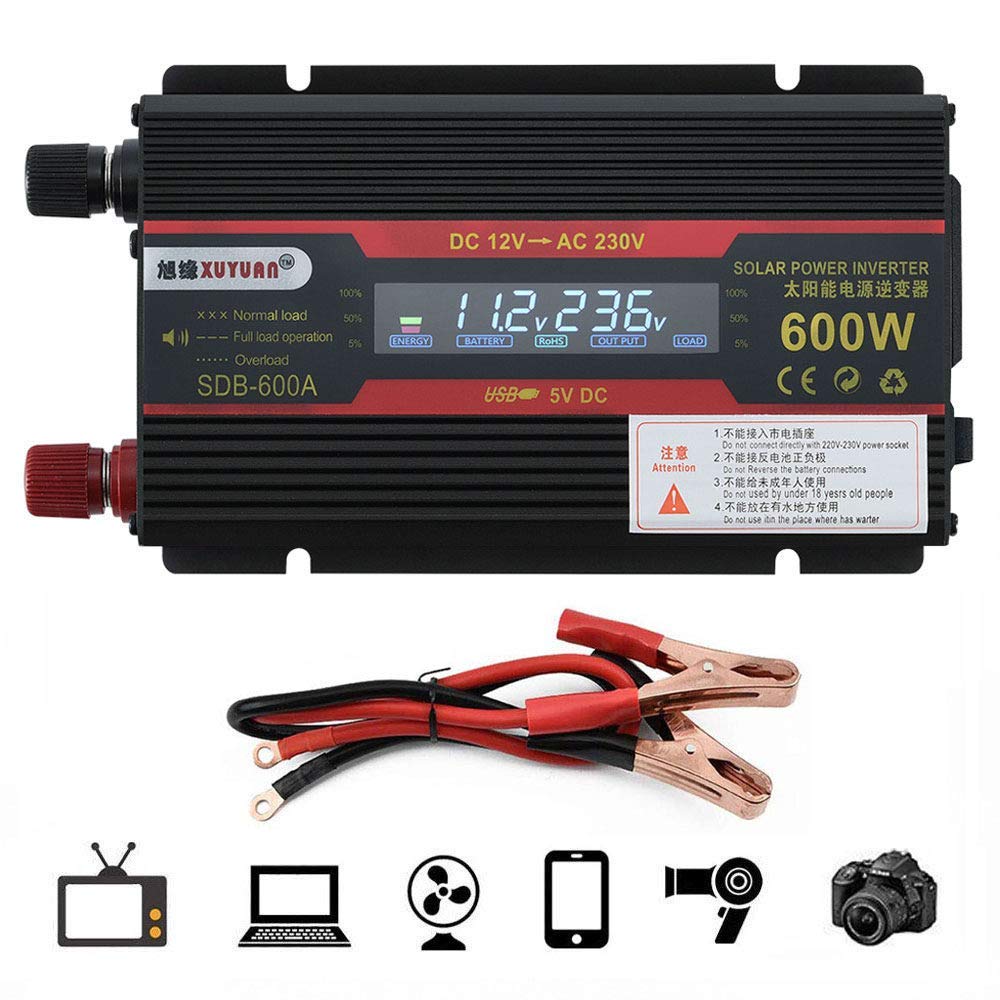Onduleur DC 12V vers AC 220V sinus pur pour recharger un ordinateur portable en voiture
