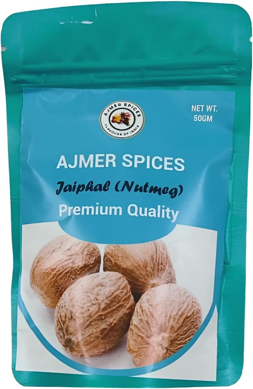 AJMER CONSULTANCY | AJMER SPICES Jaiphal (Nutmeg) – 50 gm | Aromatic Spice