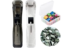 2Pcs Clam Clips for Paper - Portable Handheld Paper Clam Clip Dispenser