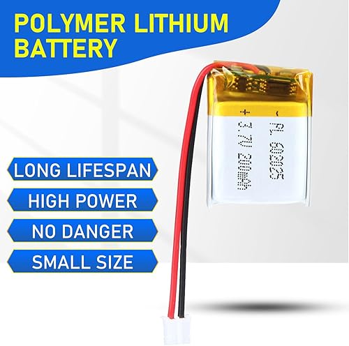 Miniatura 5 de 602025 3.7V Lipo Battery 200mAh 602025 Batería recargable de polímero de litio con conector JST PH2.0.000 in para dispositivo electrónico