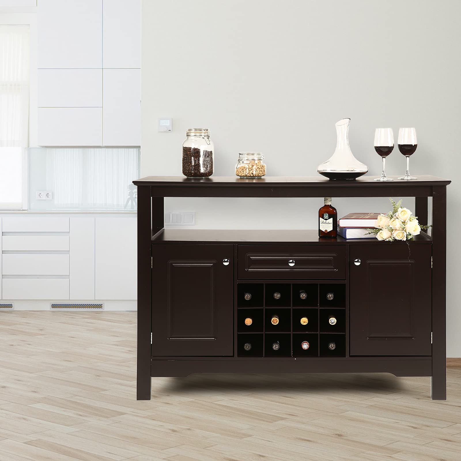 Apepro Sideboard Wine Buffet Kitchen Buffet Bar with