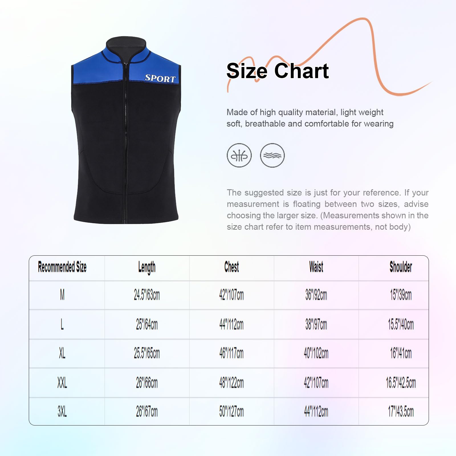 Maillots De Bain De Plongée Homme Rashguard Gilet Surf Combinaison Plongée sans Manches pour Adultes Équipement Sports Nautiques Surf Noir Bleu XL