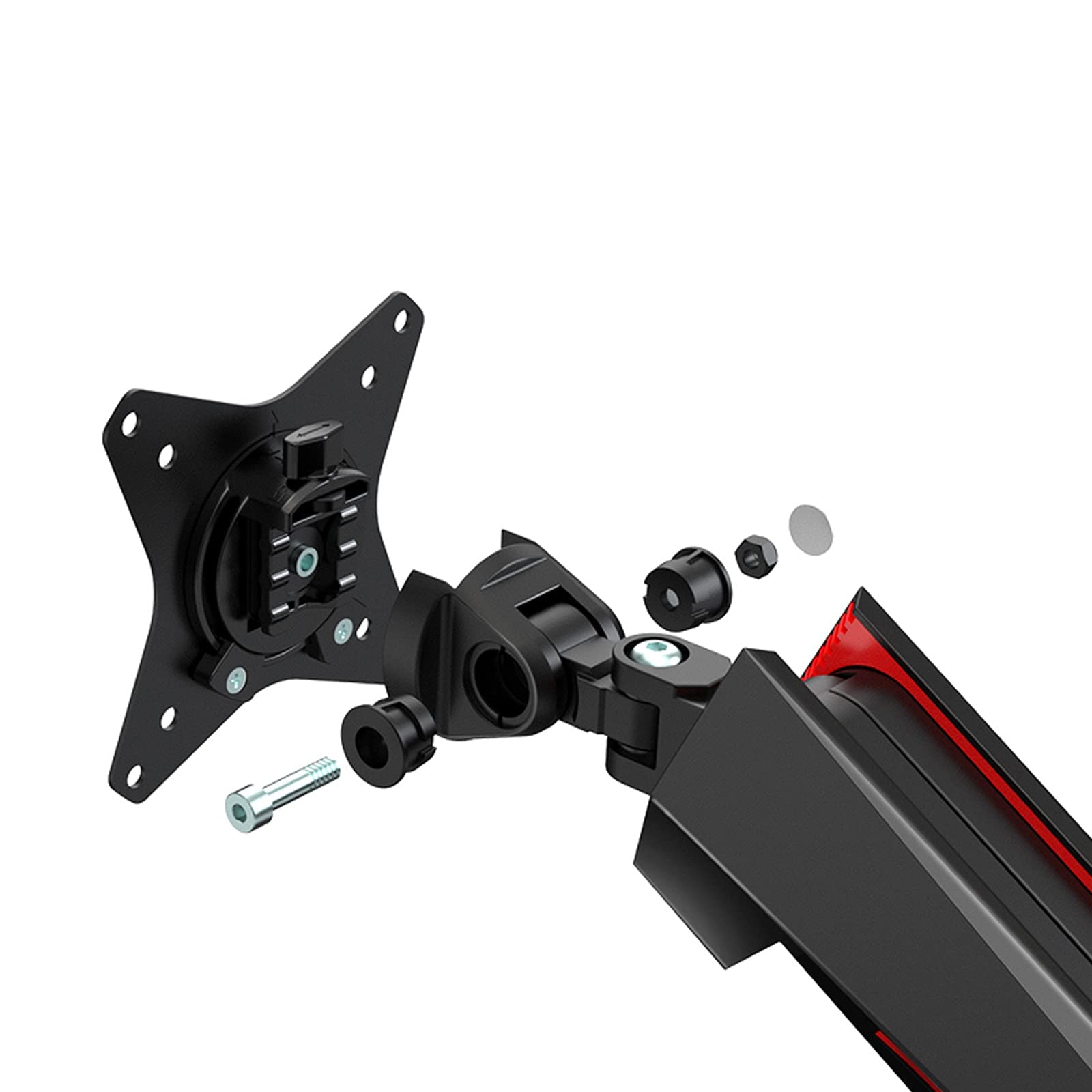 Support de bureau pour moniteur Support de bureau for moniteur unique à ressort mécanique, support de moniteur de jeu de 17 à 32 pouces, bras de moniteur réglable, support de bureau avec pince en C et