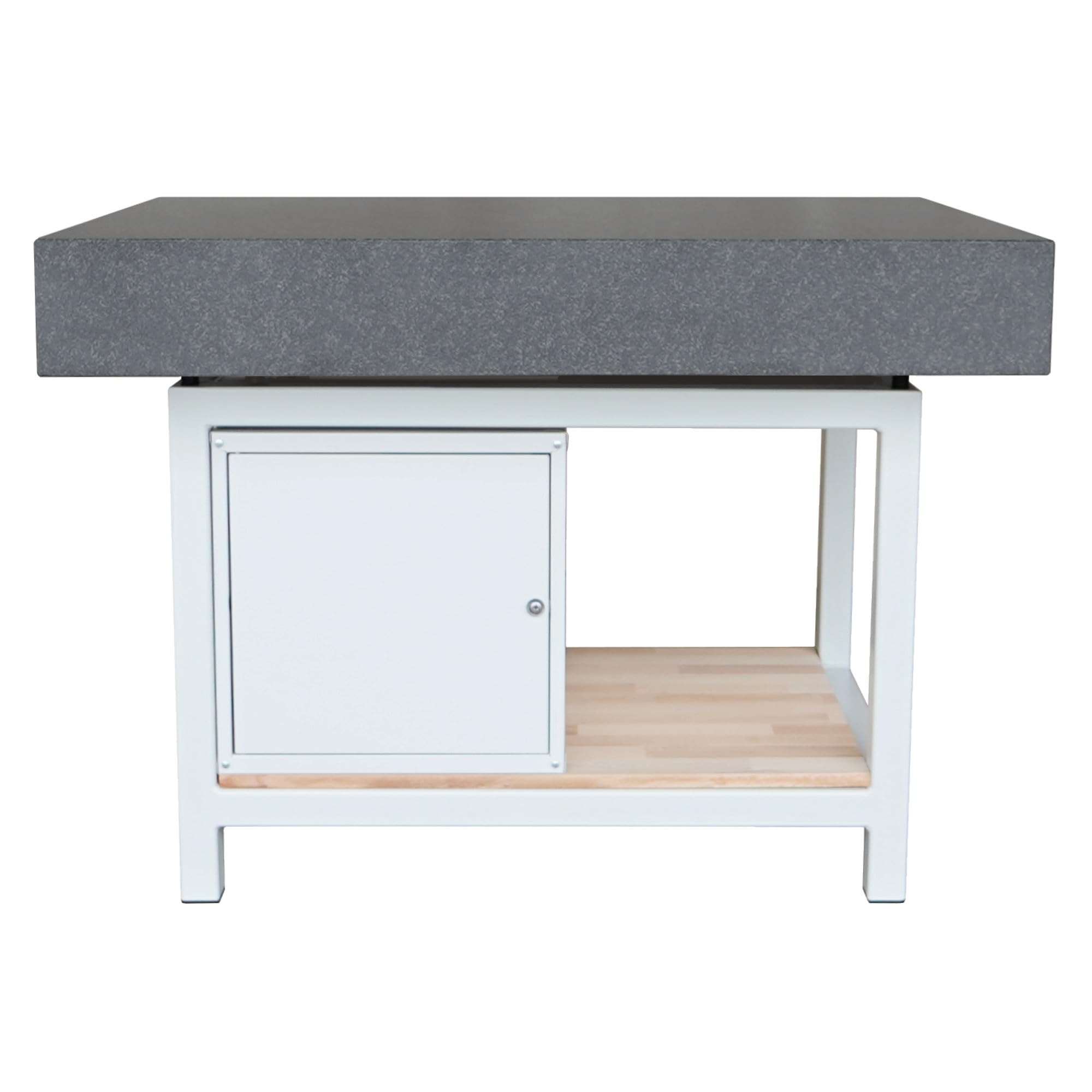 ASIMETO Granit-Messplatte mit Werkzeugschrank – 800 x 500 x 100 mm