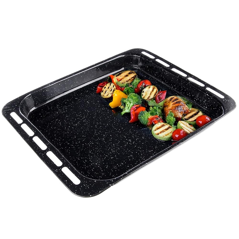 orion group Blacha do pieczenia 45,5 x 36 x 5 cm – wytrzymała blacha do pieczenia z powłoką emaliowaną – odporna na zarysowania i wysoką temperaturę – idealna do słodkich i pikantnych potraw – blacha
