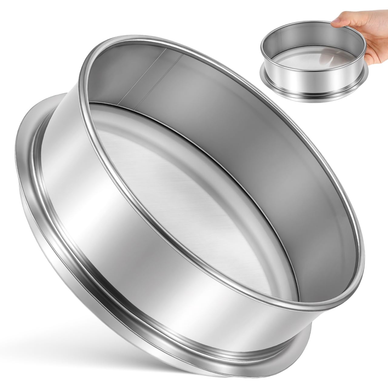 STOBOK 100 Fine Mesh Sifter Ceramic Glaze Sieve Round Flour Sieve Kitchen Sifter Paint Filter Strainer Stainless Steel Powder Sugar Strainer Food Sifting Tea Filter for Baking Straining Powdering