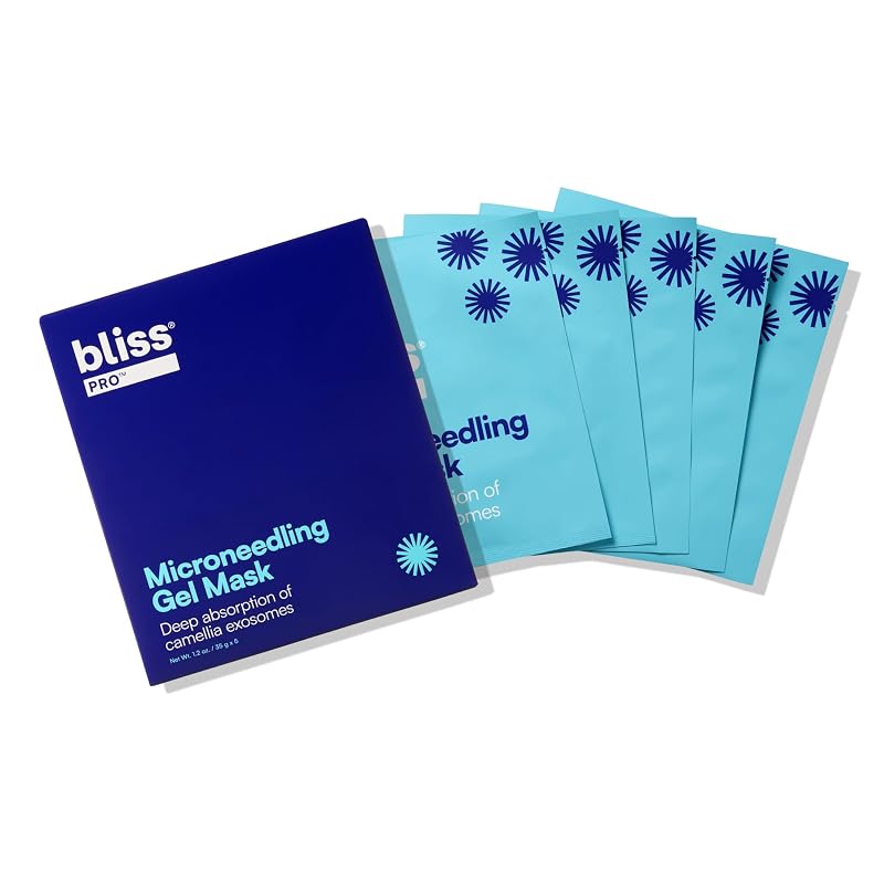 Bliss Pro™ Máscara facial em gel com esponja marinha, peptídeos veganos e exossomos de origem vegetal — Pacote com 5