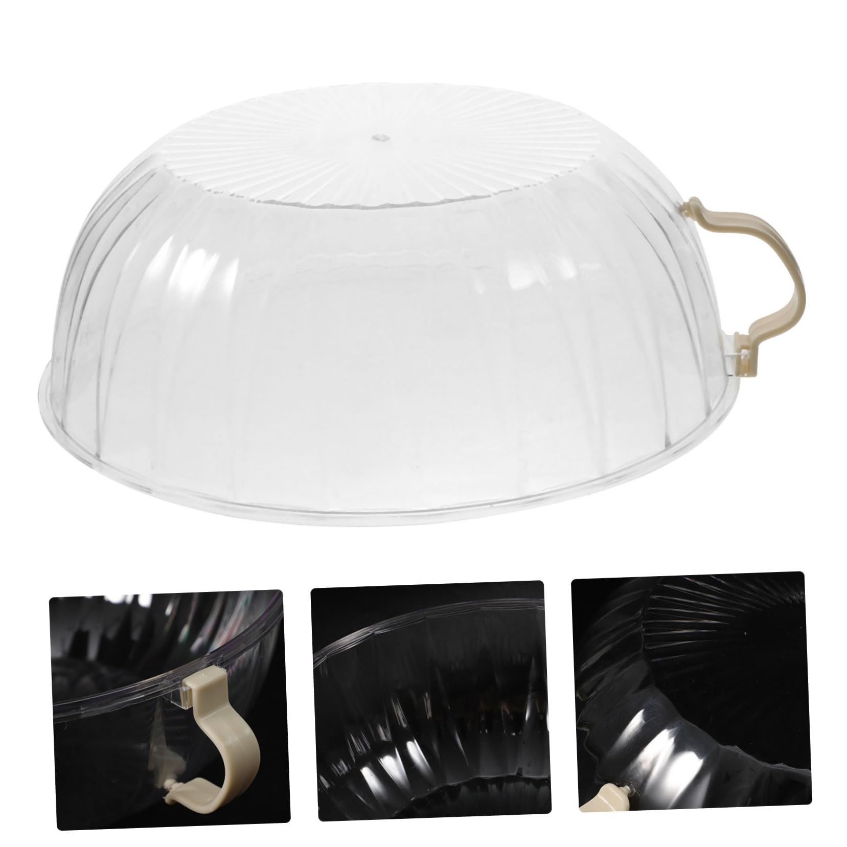 OUNONA Clear Microwave Splatter Cover Heat Resistant Food Protector for Kitchen Use Dishwasher Safe Retains Freshness Suitable for Microwave Dining Table