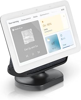 Wasserstein Adjustable Stand for Google Nest Hub (2nd Gen) - Made for Google (Charcoal)