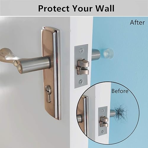 Miniatura 2 de Tope de goma para pomo de puerta, parachoques de perilla de puerta para pared, 36 topes de puerta pequeños y 20 almohadillas para parachoques, tope