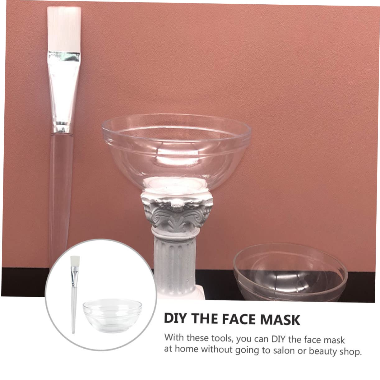 Minkissy 12pcs Transparent Face Mask Mixing Bowl Set including Applicator Brush - Image 4