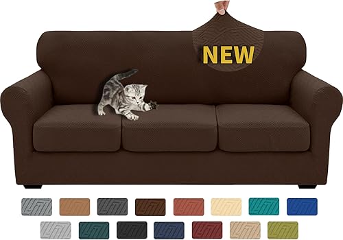 Miniatura 78 de XINEAGE - Fundas para sofá de 3 piezas, para sofá de 2 cojines extragrandes, funda súper elástica para sofá de 2 asientos, funda universal para sofá