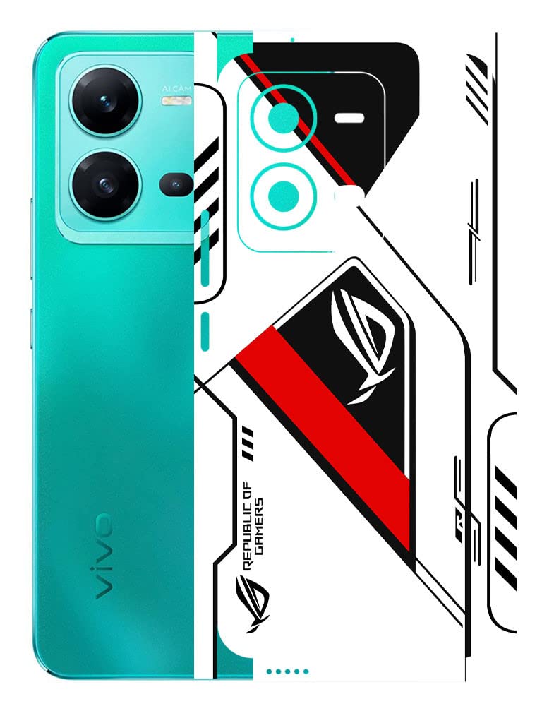 AtOdds - Vivo V25 (5G) Mobile Back Skin Rear Screen Guard Protector Film Wrap (Coverage - Back+Camera+Sides) (Rog Red) (B0BZPYTKKL) Amazon Price History, Amazon Price Tracker