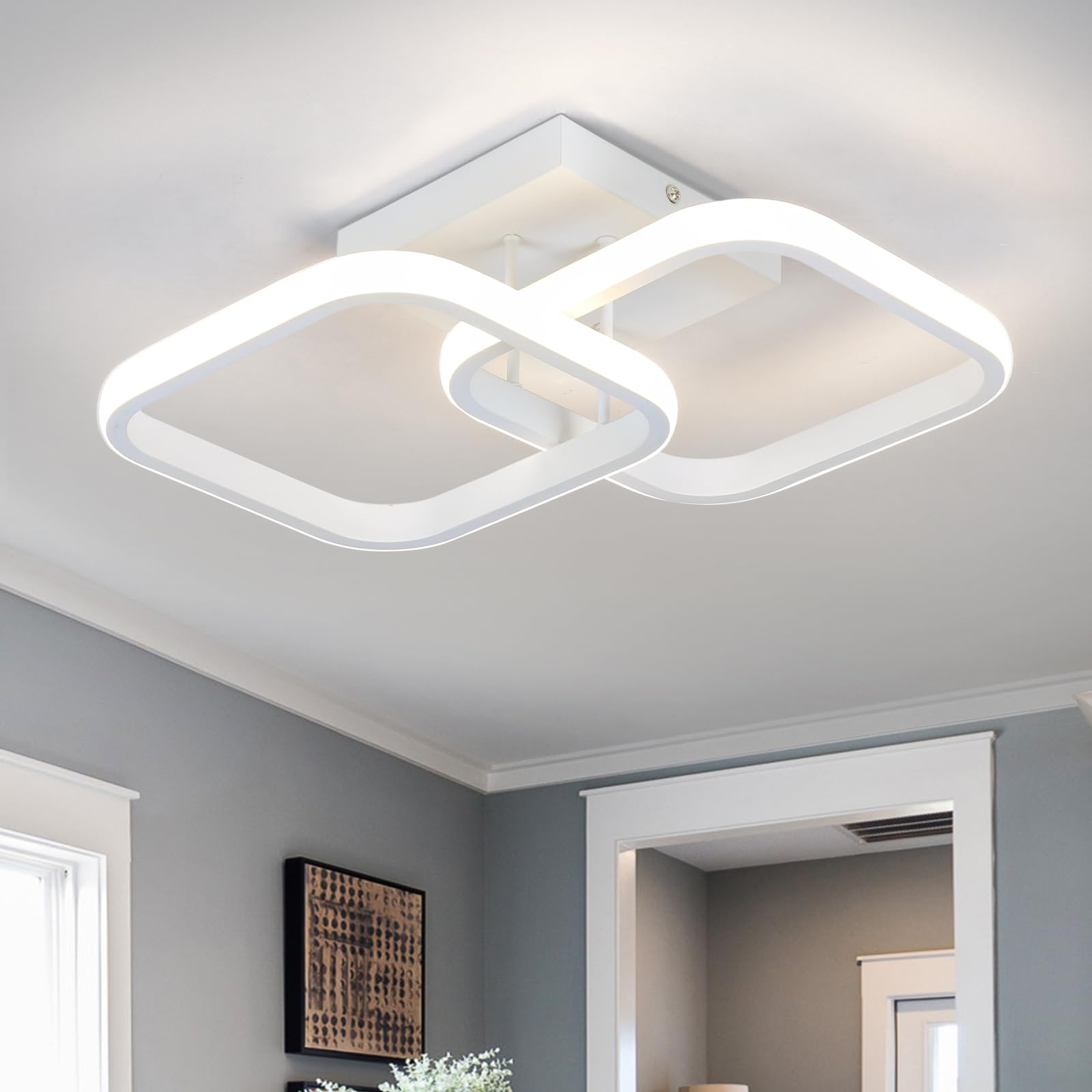 CANEOE Led Ceiling Light Fixture,4500K Modern Hallway Light fixtures ...