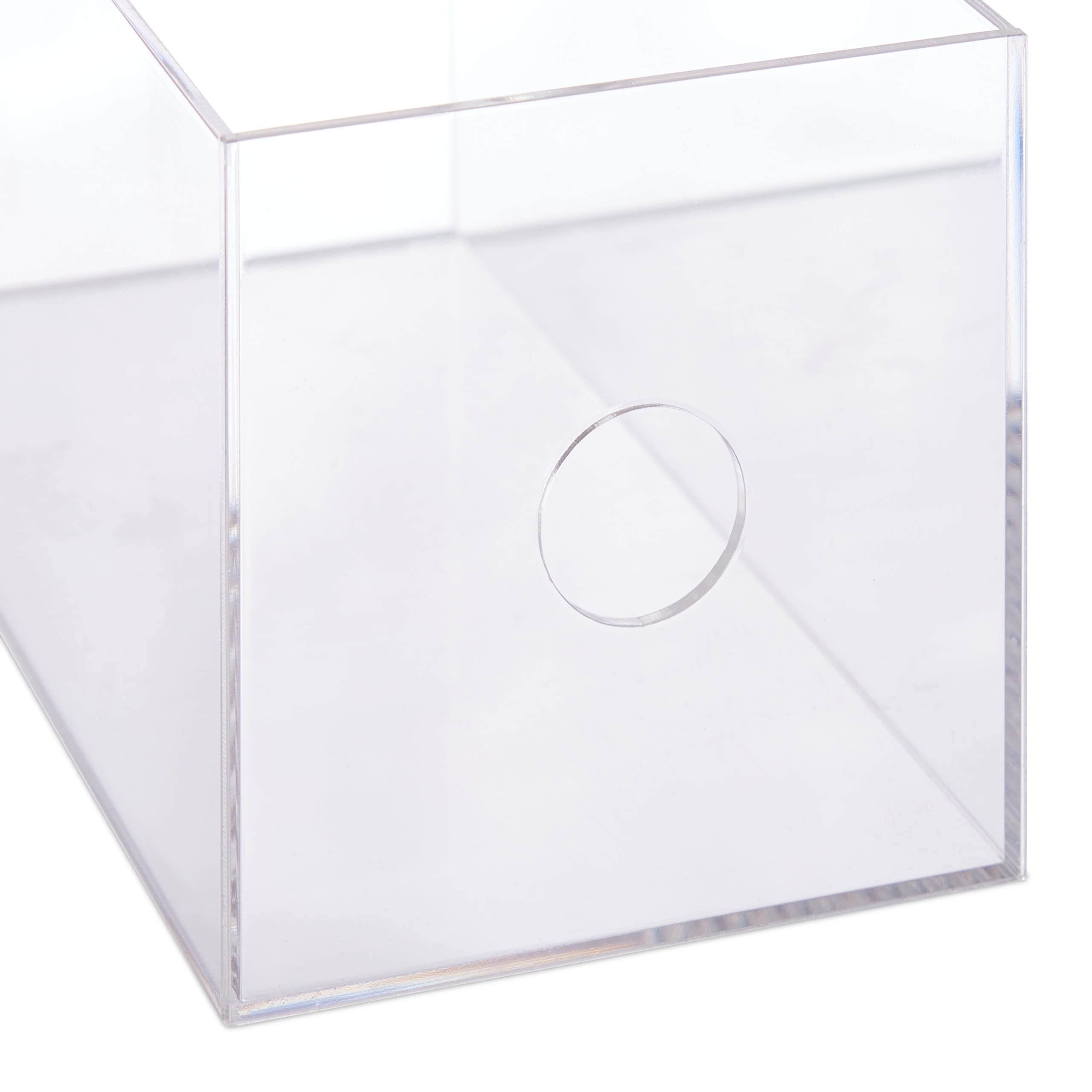 Relaxdays Caja Té, Acrílica, 3 Cajones, 9 x 26 x 18 cm, Cajita Organizadora Bolsas Infusiones, Cosméticos, Transparente