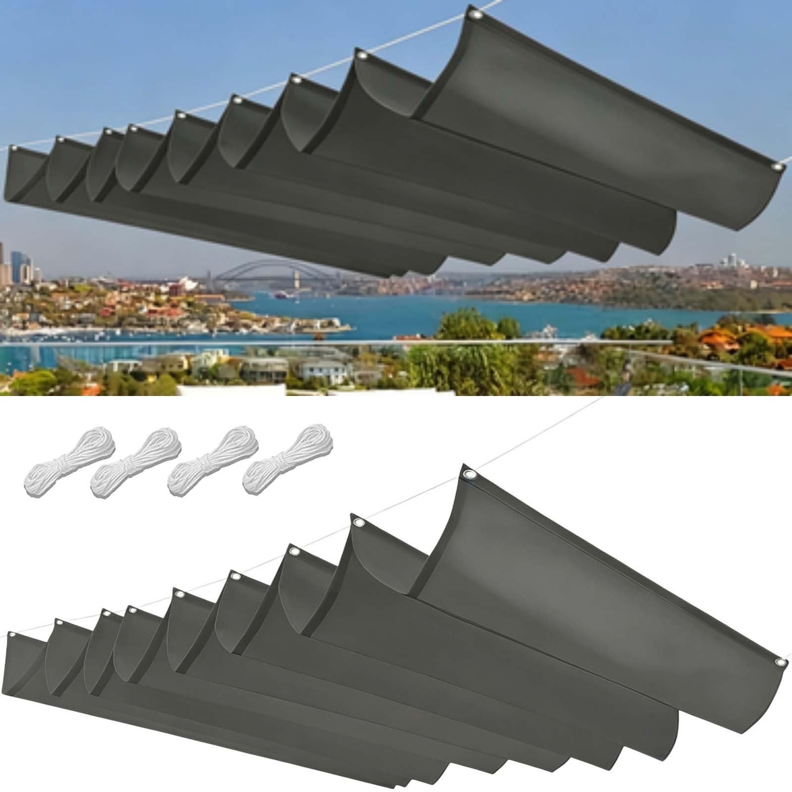 Filet d'ombrage pergola 125x500 brise-vue voiles d'ombrage pour terrasse