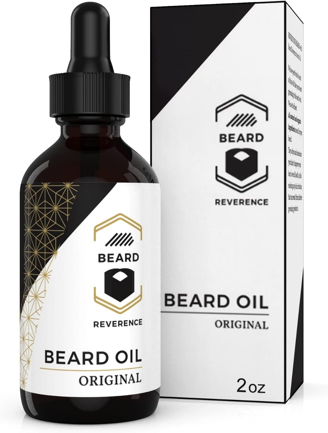 Beard Reverence All Natural Beard Oil (Unscented) Large 2oz Size - Premium Leave-in Conditioner, Softener, Moisturizer for Beard & Mustache Grooming, Health, Growth, and Care
