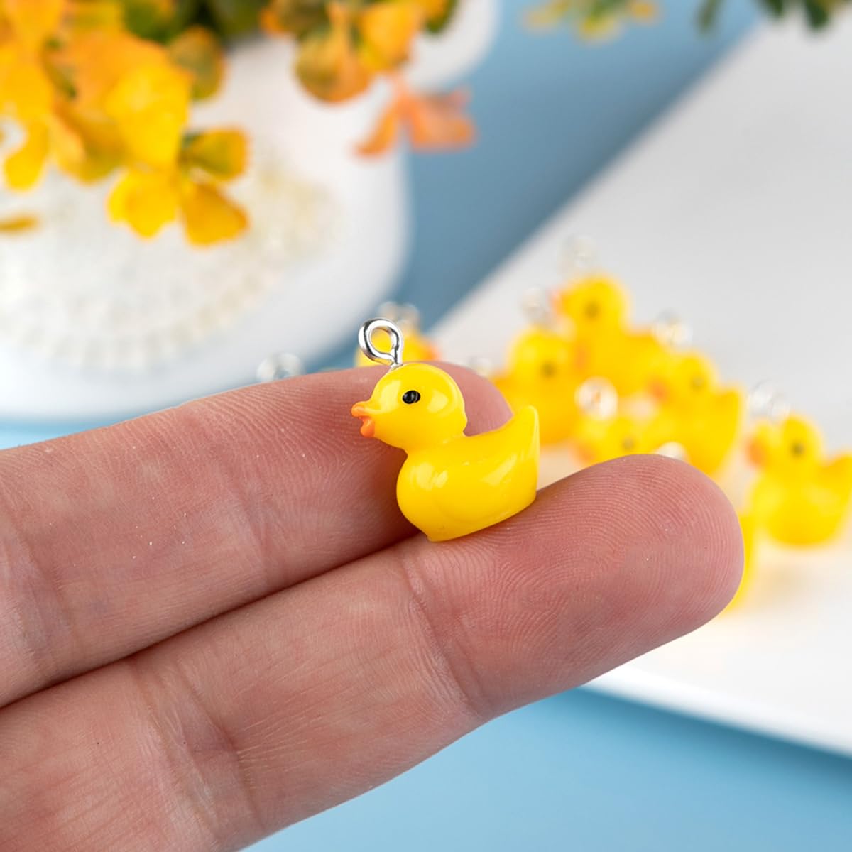 Amazon | 10個 アヒル チャーム ミニ 樹脂 ペンダント ネックレス