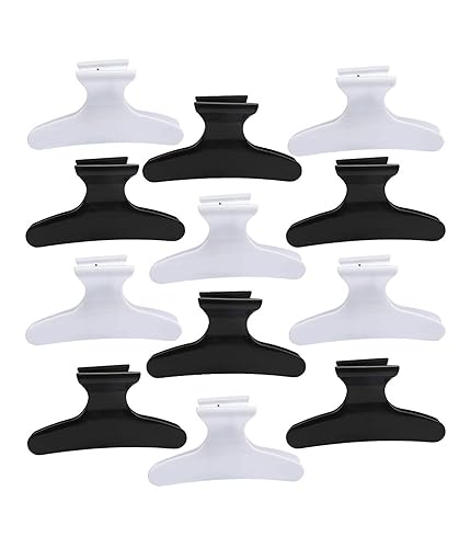 12 Pieces Plastic Hair Claw Clips Butterfly Hairdresser Clamp fit