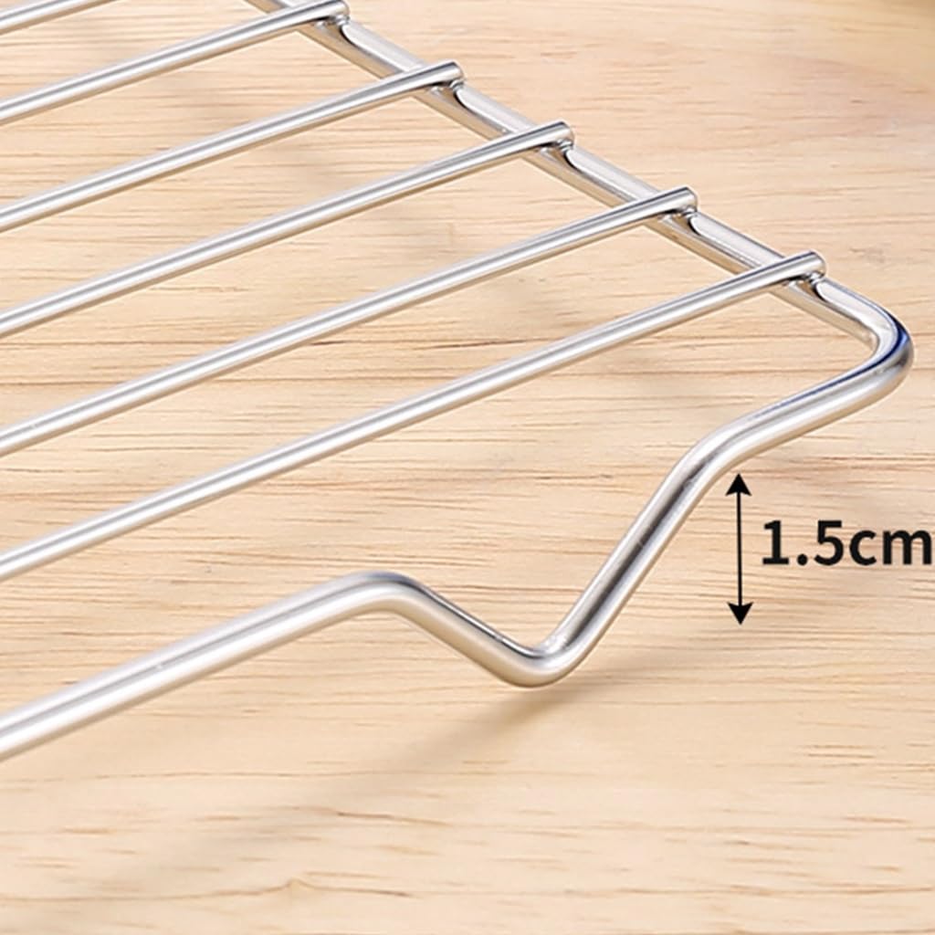 2pcs Facile da Usare Griglia di Raffreddamento Rack di Raffreddamento In Acciaio Inox Griglia di Cottura Per Raffreddare Prodotti Da Forno e
