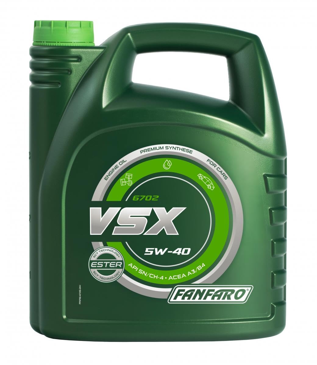 FANFARO 6702 VSX SAE 5W-40 || ACEA A3/B4 || API SN/CH-4 || JASO MA2 ESTER-CONTAINING ENGINE OIL FOR PETROL and DIESEL ENGINE CARS IMPORTED FROM GERMANY - 4L-image-45