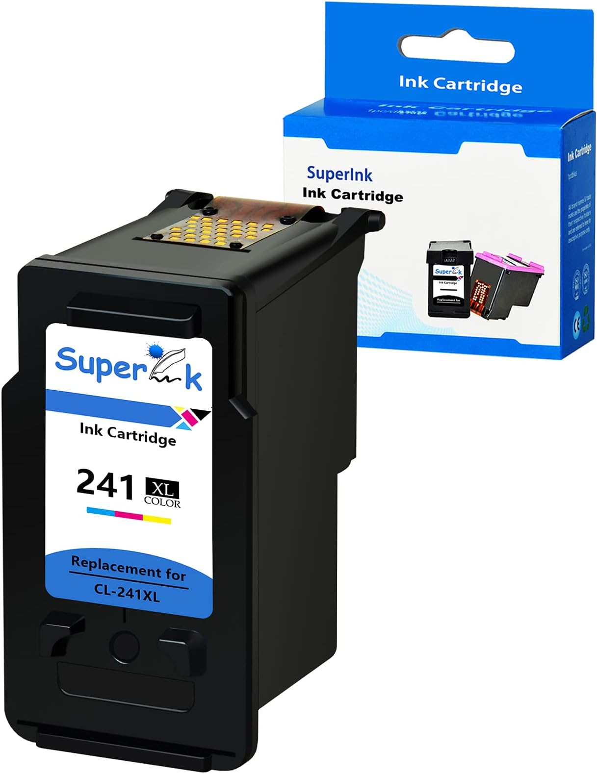SuperInk 1 Pack Remanufactured for Canon CL-241XL 241 XL Tri-Color Ink Cartridge High Yield Use for Canon Pixma MX472 MX452 MX532 MX432 MX512 MG3620 MG3522 MG2120 MG2220 MG3120 MG3220 MG3520 TS5120