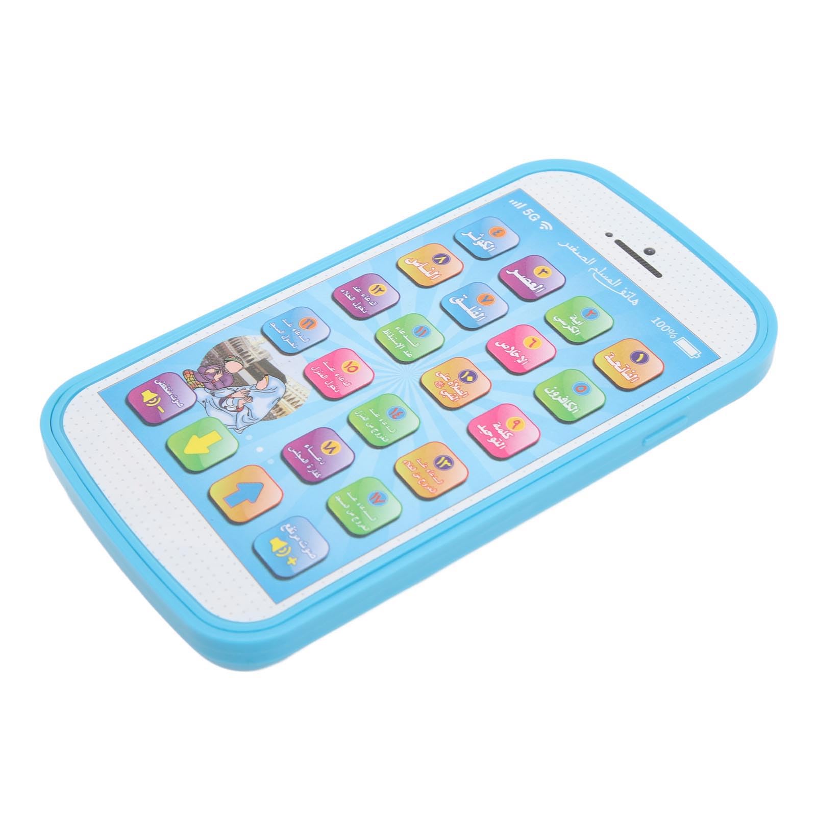 Machine de Lecture Arabe, Machine d'Apprentissage Arabe Multifonctionnelle Écran Tactile Électronique pour Enfant pour la Vie Quotidienne Bleu