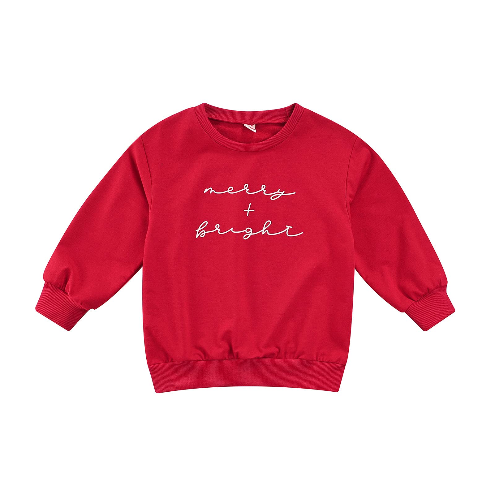 Hnyenmcko Toddler Kids Baby Girl Christmas Clothes Long Sleeve Letter Printed Sweatshirt Pullover Top Crew Neck Sweater Fall (Red, 1-2 Years)