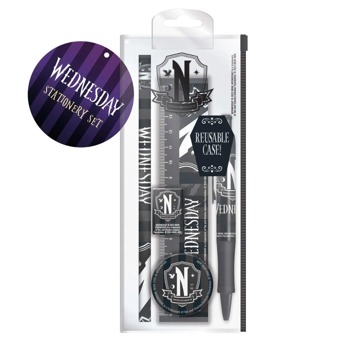 Pyramid International, Wednesday (Uniform) Stationery Set - Fun and Functional Set for Fans of Wednesday Addams One Size - Image 2