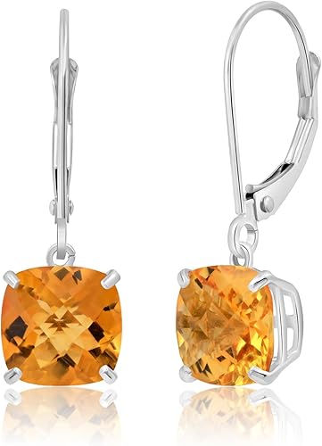 Pendientes de oro blanco de 10k para mujer