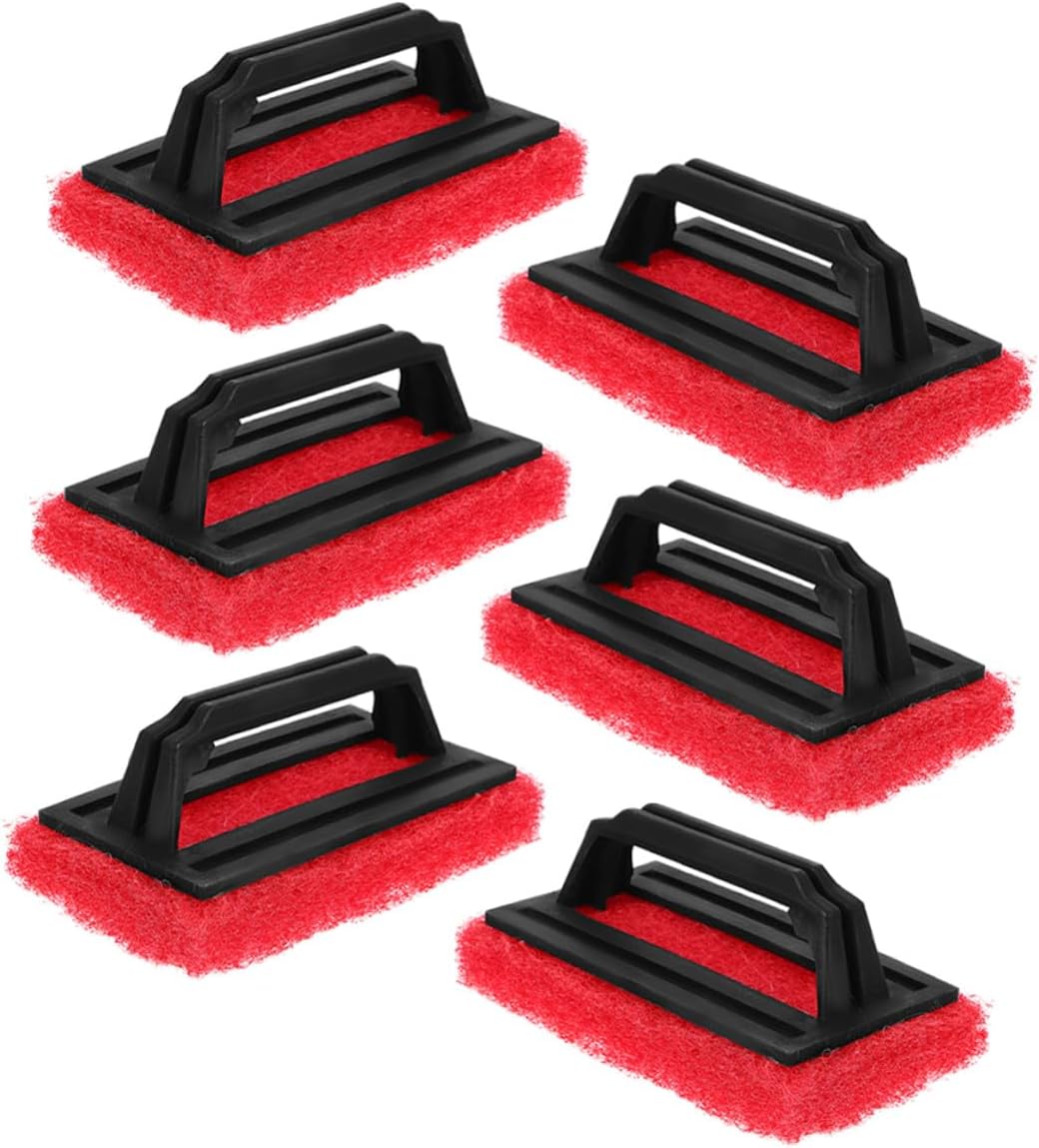 Ipetboom 6pcs Screen Printing Scrub Brush with Handle Ink Remover Pad for Precise Cleaning Sanding Effect for Quick Ink Stain Removal Versatile Scrub Pads for Screens and Household Use
