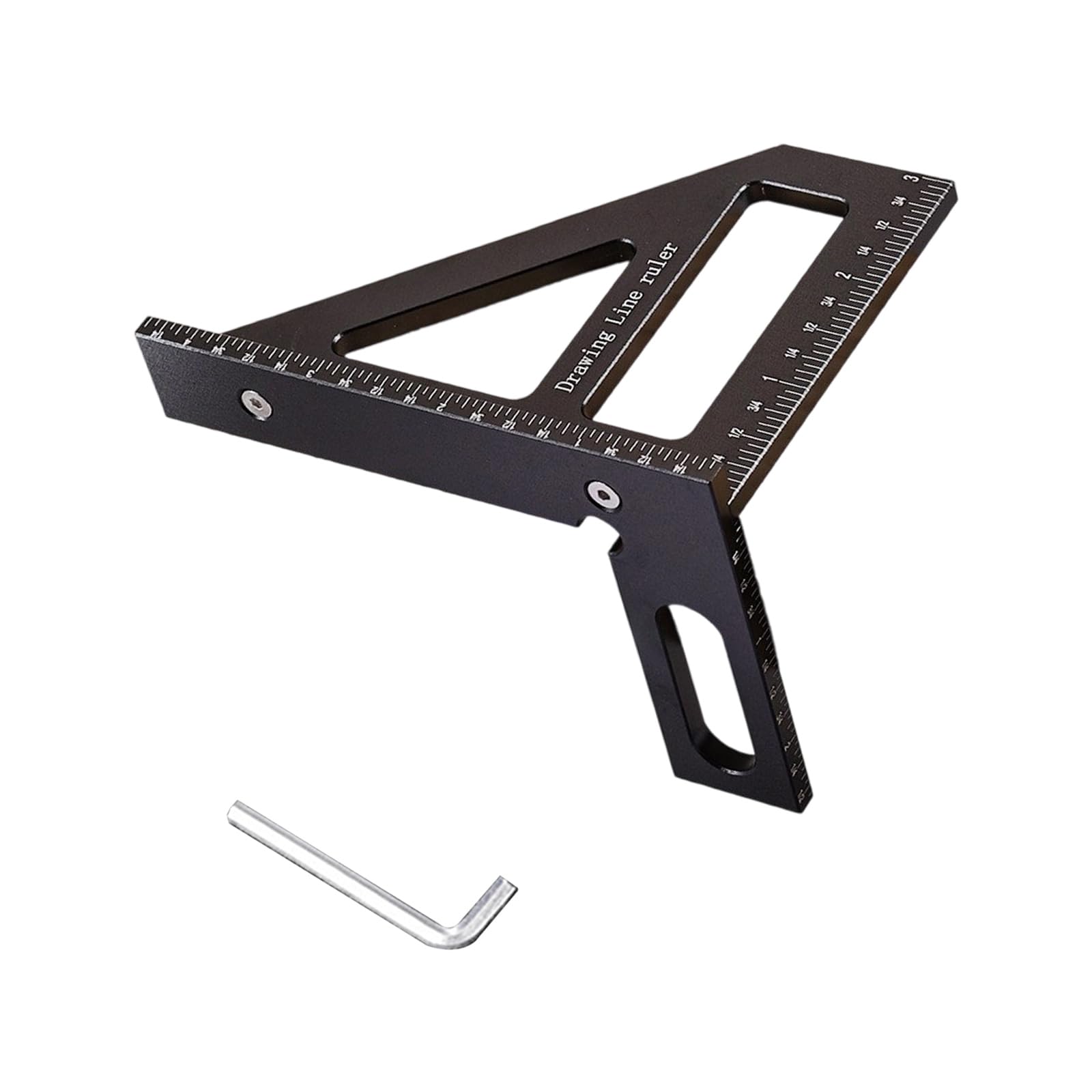 Professional Aluminum MultiAngle Scribers Tool 3D Layout Protractors Accuracy Marking for Carpentry Construction Projects Woodworking Square Protractors