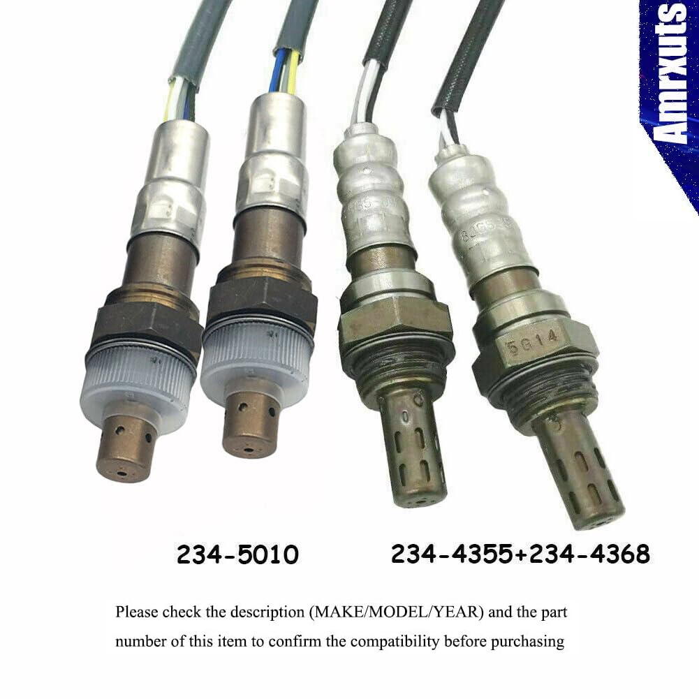 Amrxuts 4pcs Upstream Downstream Air Fuel Ratio Oxygen Sensor for 2003-2007 Hon-da Accord 3.0L V6 234-5010 234-4355 234-4368