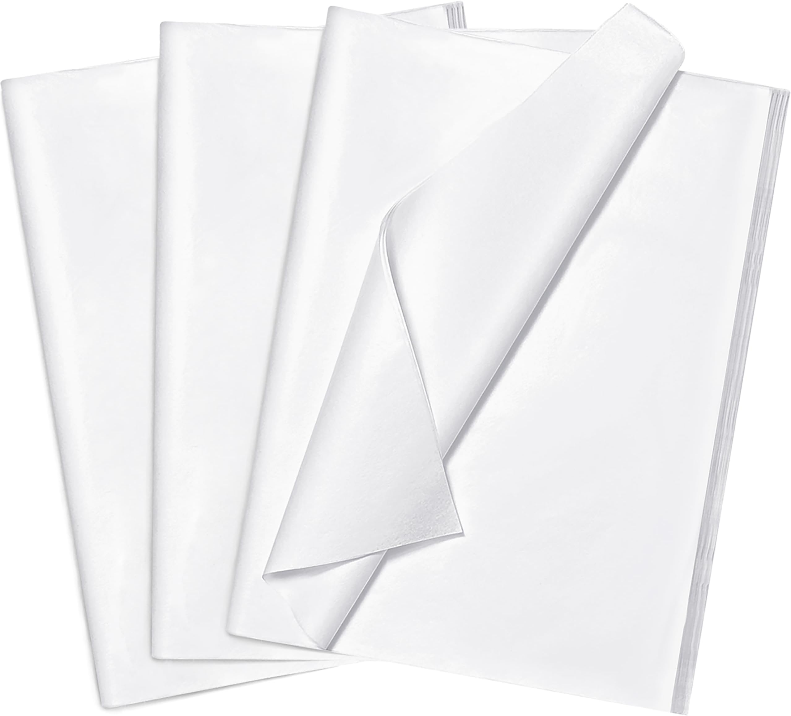 Bobobag 100 Sheets White Tissue Paper 20"X14" Tissue Paper for Gift Bags, Gift Wrapping Tissue, Christmas Tissue Paper Anniversary Holiday Decoration Arts Craft