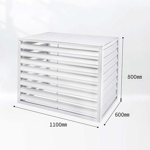 Vista 23 de Cubierta de aire acondicionado para ventana al aire libre, de aluminio, resistente a la intemperie, cubierta de protección central de aire Negro