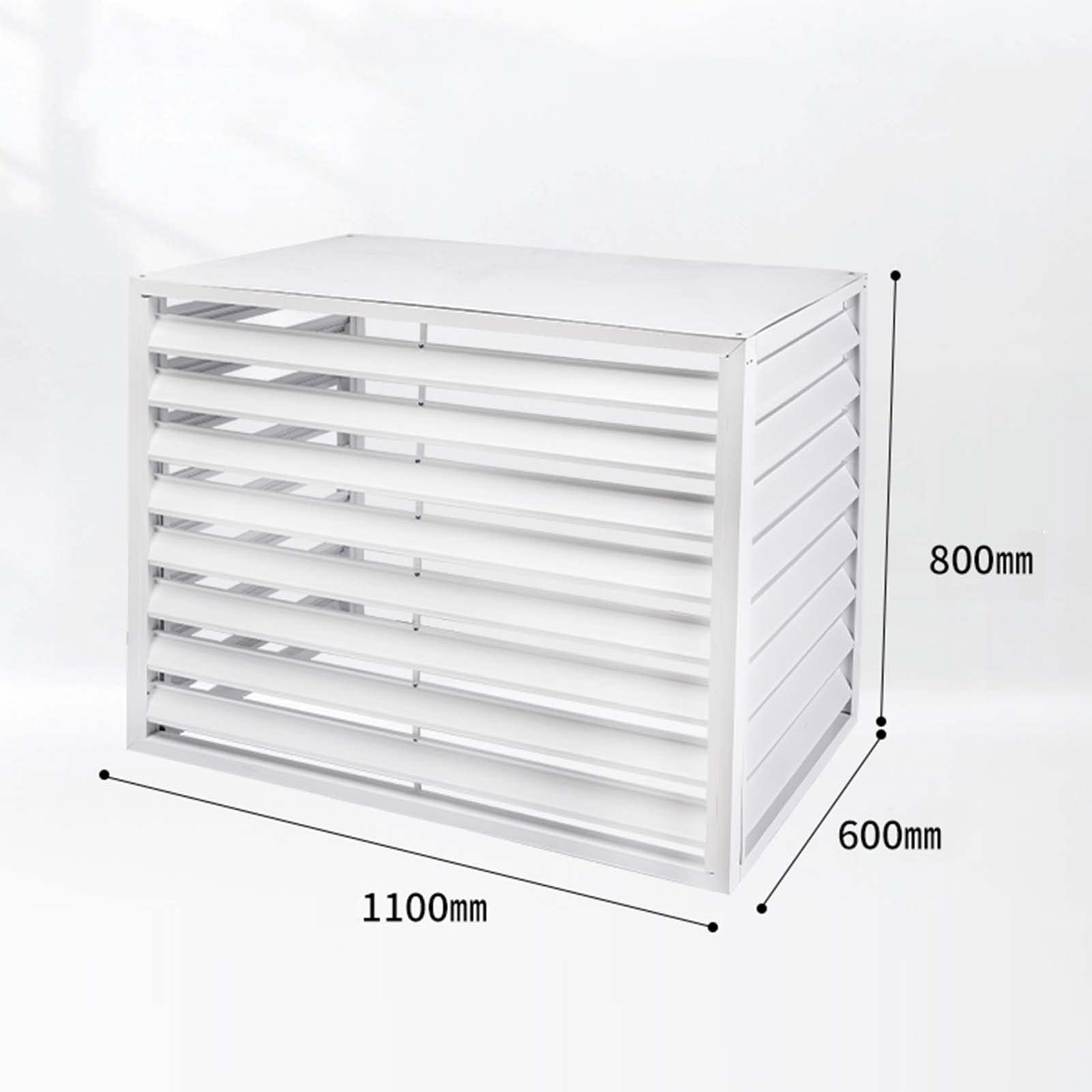 Cubierta de aluminio resistente a la intemperie para aire acondicionado central, protección de aire acondicionado central y pantalla de privacidad, persianas decorativas de jardín, soporte para