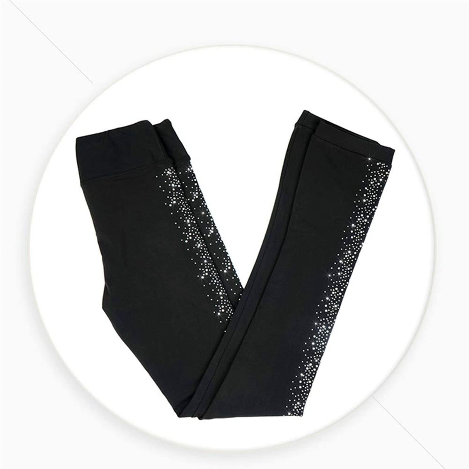 Pantaloni da Pattinaggio Artistico, Pantaloni Invernali da Pattinaggio sul Ghiaccio per Ragazze E Donne, Pantaloni da Pattinaggio Artistico sul Ghiaccio per Ragazze E Donne,001,S