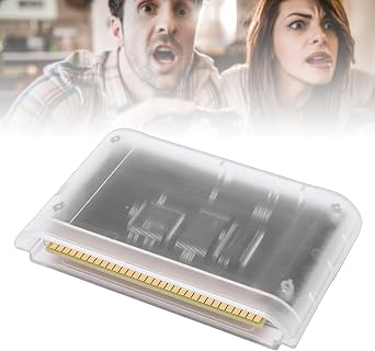 Diyeeni 4000 In 1 Cartridge for Mega Drive for MD1 MD2 MD3 CD X 32X Game Console, Game Card with 8GB Storage Card, for Master System for 32X Games, Supports CD BIOS Loading Transparent White