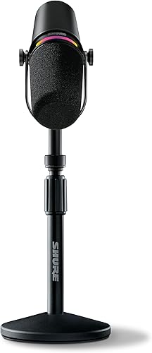 Miniatura 9 de Shure MV7+ - Micrófono para podcast con soporte. Audio mejorado, panel táctil LED, salidas USB-C y XLR, modo de nivel automático, filtro pop