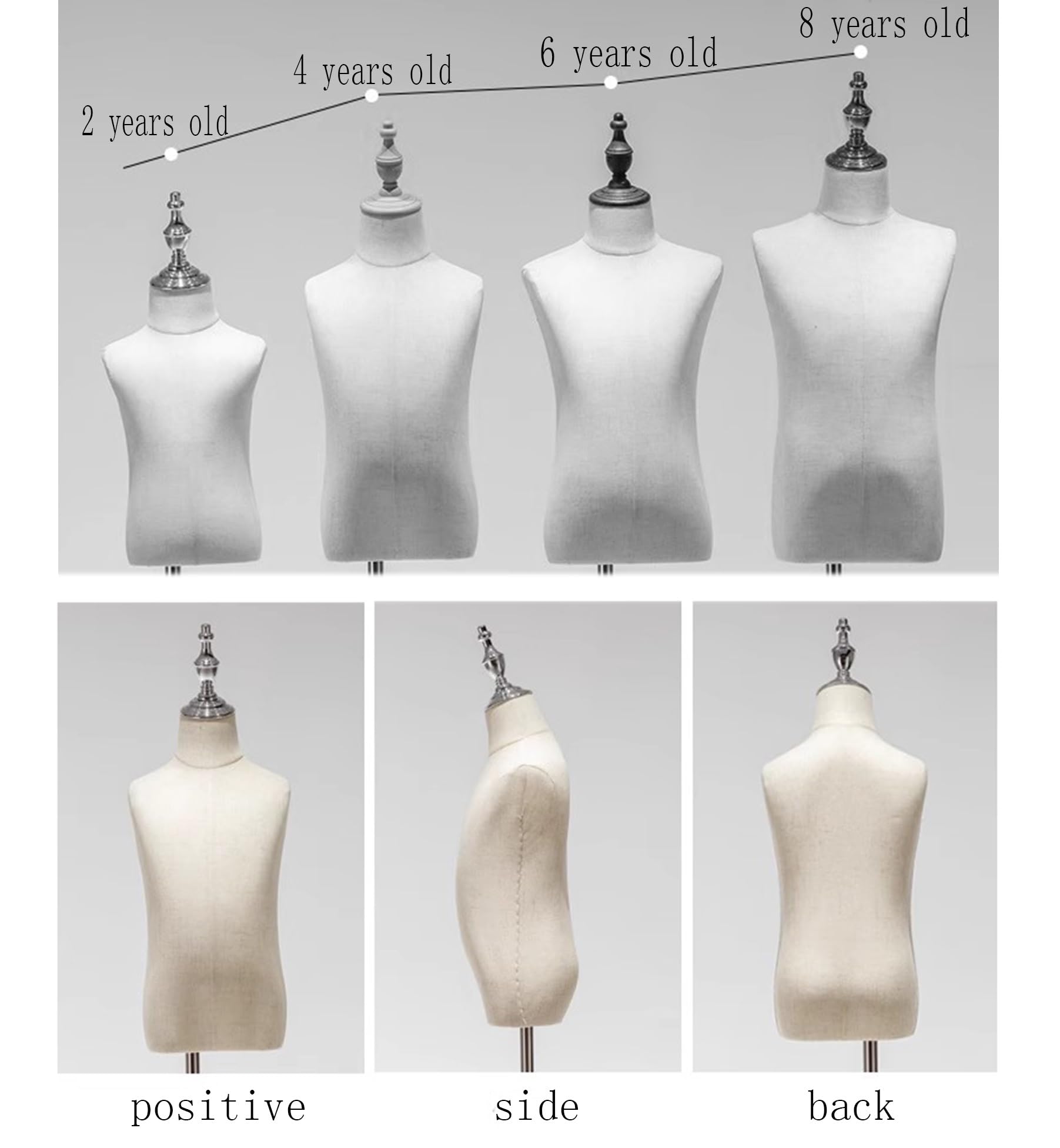 Maniquí Infantil De Sastre, Modelo De Maniquí De Sastre, Altura Ajustable, Brazo De Madera Maciza, Accesorios De Modelo, Tienda De Ropa Infantil, Fotografía De Moda, Base Cuadrada Plateada, B, 4 Años