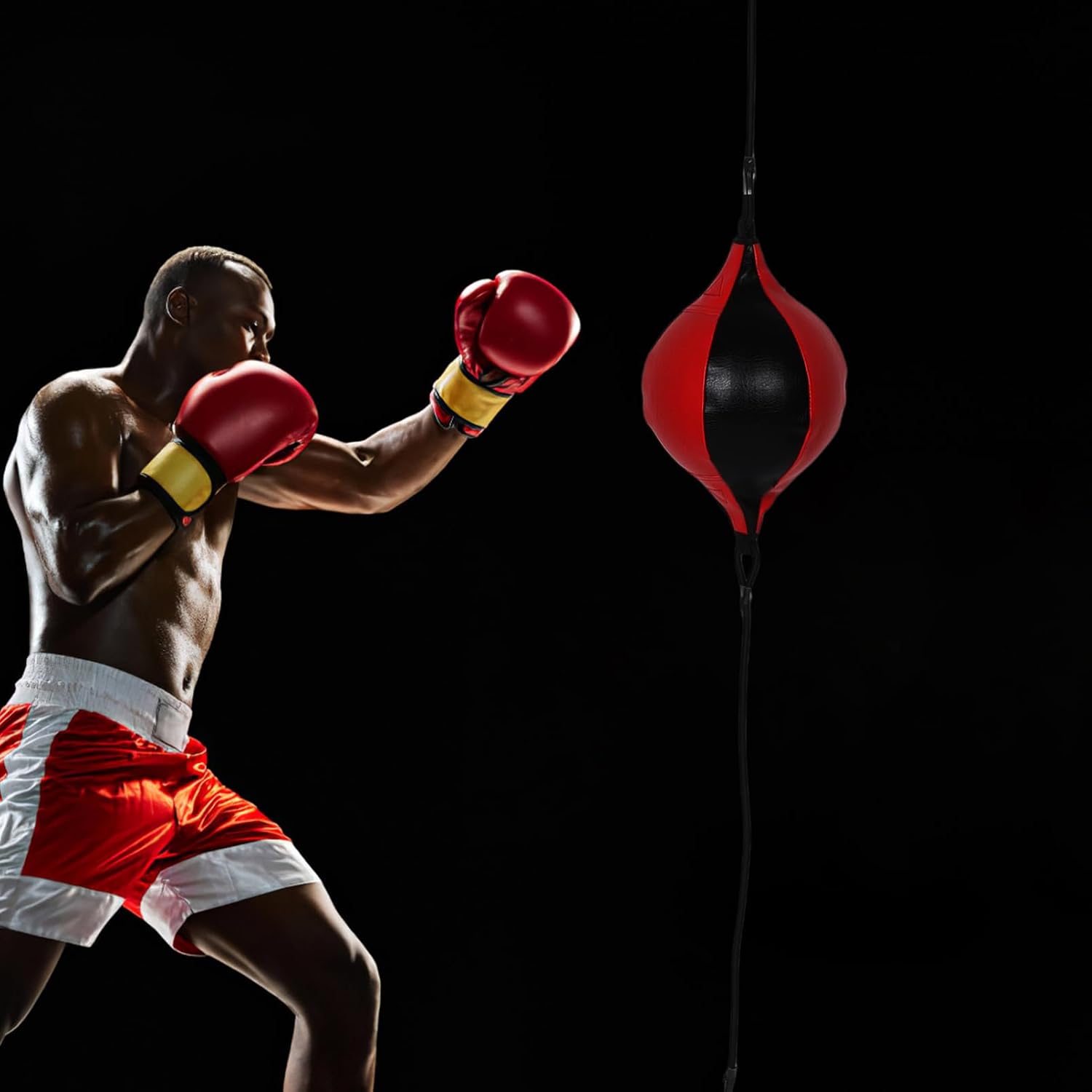 Toddmomy Hanging Boxing Speed Ball Sturdy Reaction Training Equipment for Home Use Adjustable Double End Bag for Boxing Gym Enhance Hand-Eye Coordination and Speed