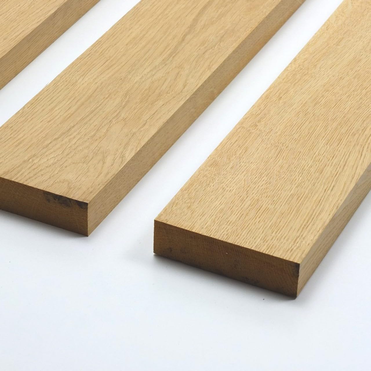 Eichenkantel 1 Stück, 90 x 22 mm, Kammergetrocknet, Abgerichtet, Gehobelt, 12 Längen zur Auswahl, Gute Qualität, Für Möbelbau / Innenausbau