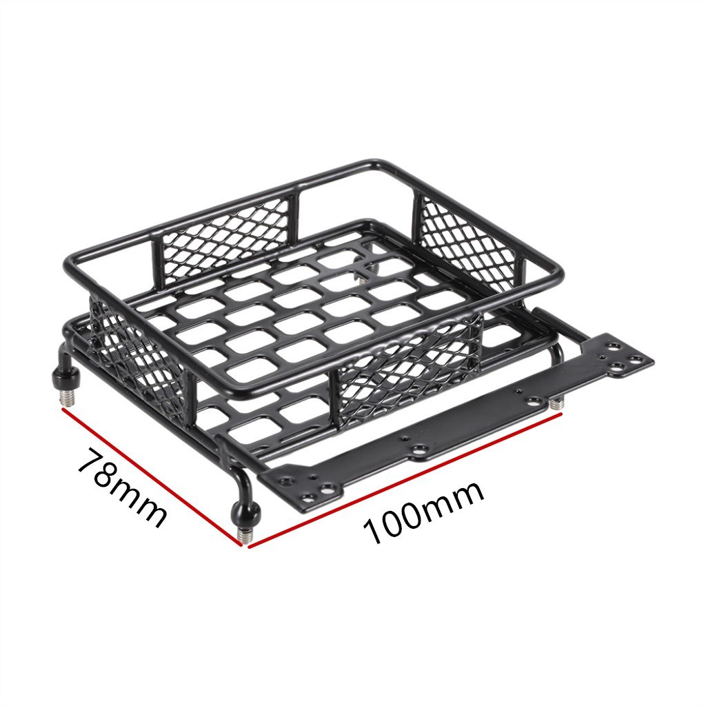Sharplace Dach Gepäckträger mit LED Lampen Zubehöre Set für 1:10 HPI CC01 AXIAL SCX10 D90