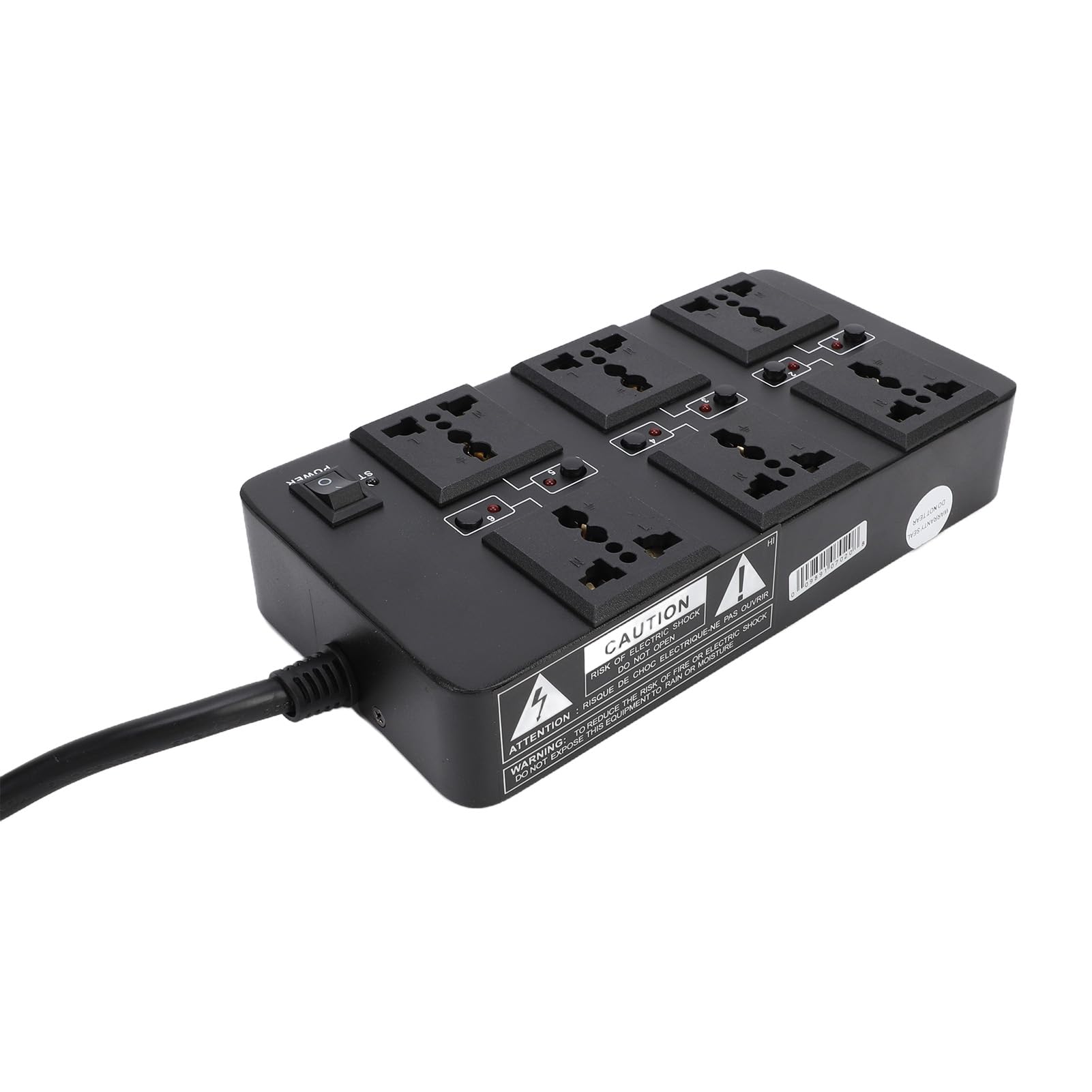 Alomejor Salida del Controlador del Secuenciador de Potencia, Metal de 6 Canales con Sincronización Secuencial de 1 Segundo e Indicadores LED, para Fuente de Alimentación Estable y